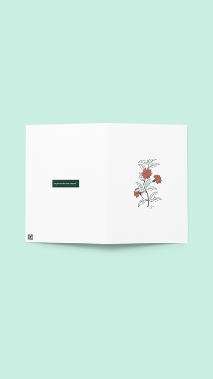 Carte de vœux "Hibiscus rosa-sinensis"