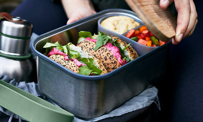 Black And Blum Lunchbox "Sandwich Box Large" 1.250ml aus Edelstahl mit Bambusdeckel-3