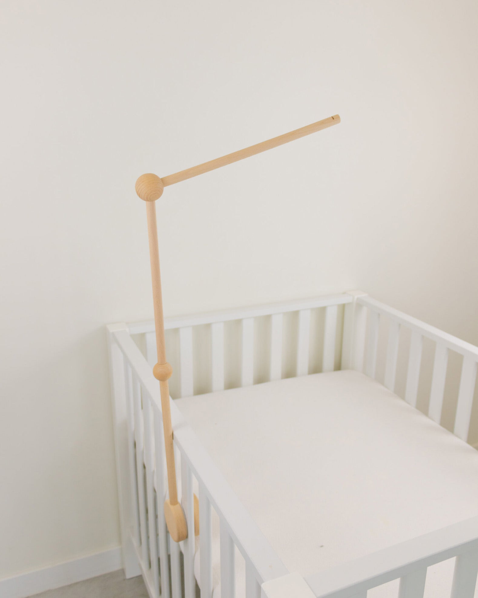 wooden arm picture baby mobile
